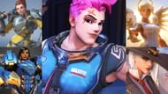 Team comp with Zarya, Ashe, Pharah, Mercy, and Brigitte (Image via Blizzard Entertainment & Sportskeeda)